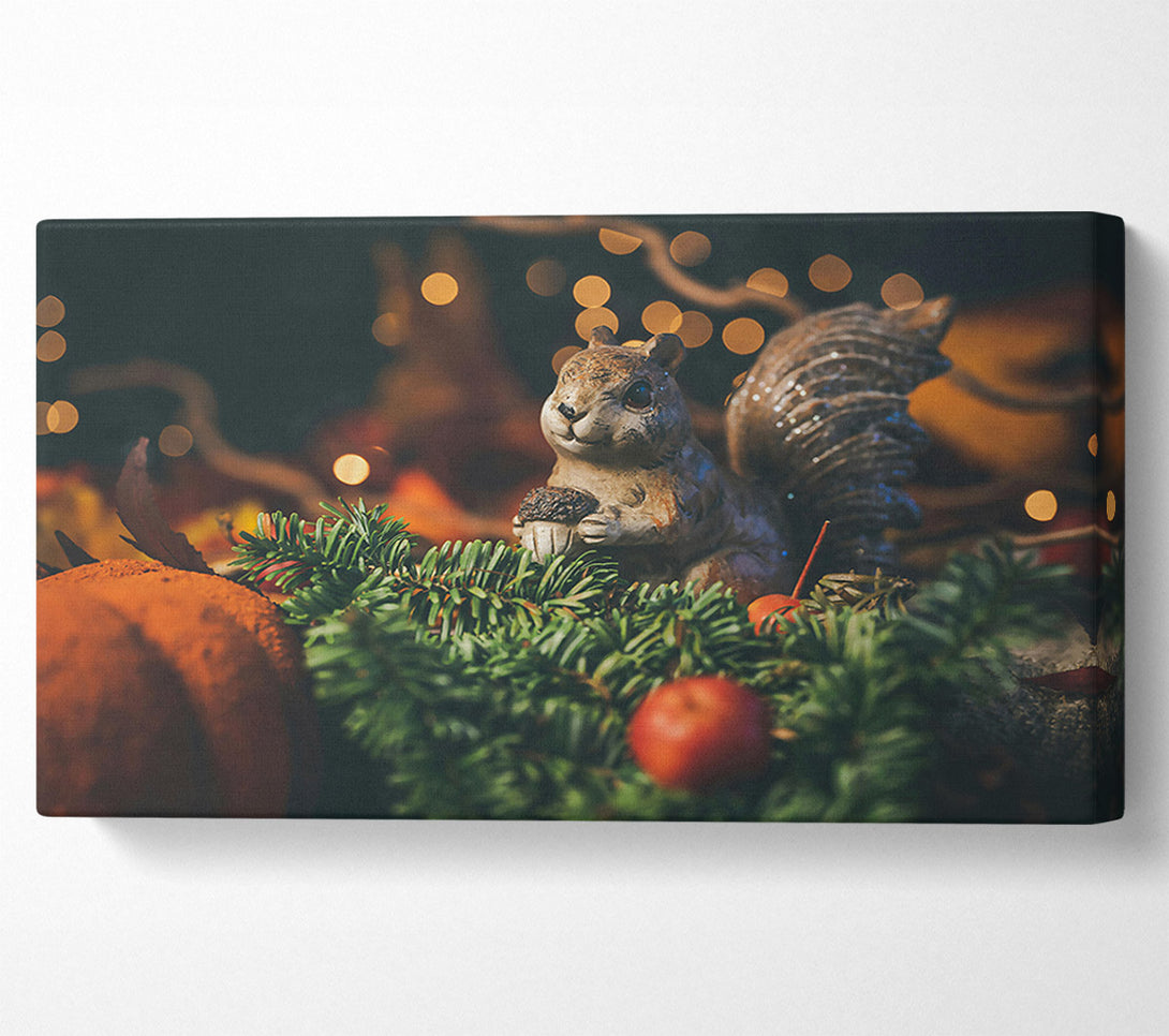  A Canvas Print of Orange Squirrel Dreams Canvas Art