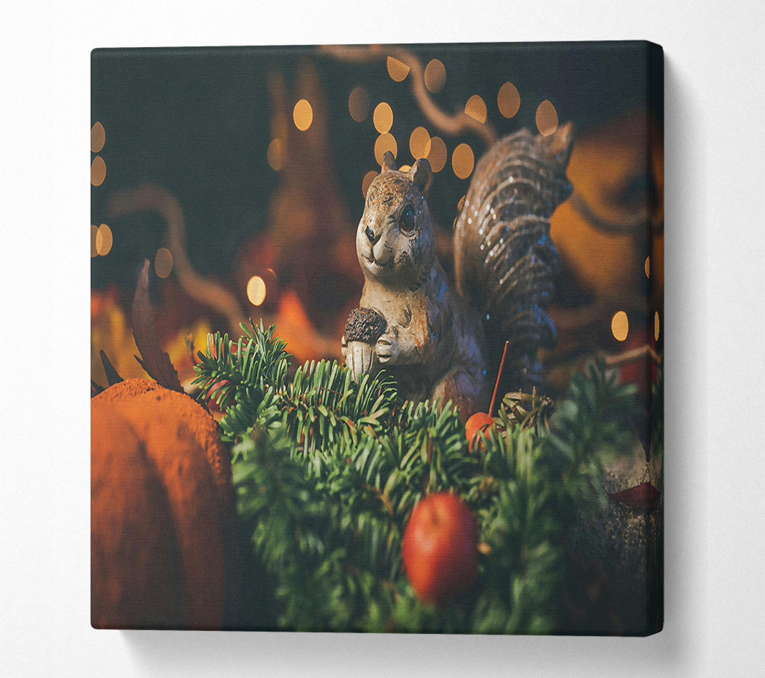  A Canvas Print of Orange Squirrel Dreams Canvas Art