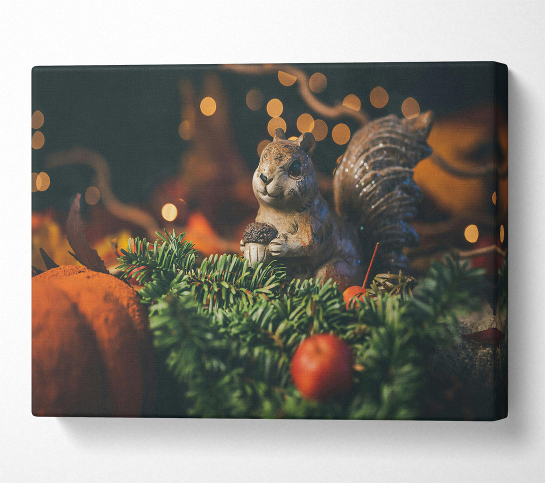  A Canvas Print of Orange Squirrel Dreams Canvas Art