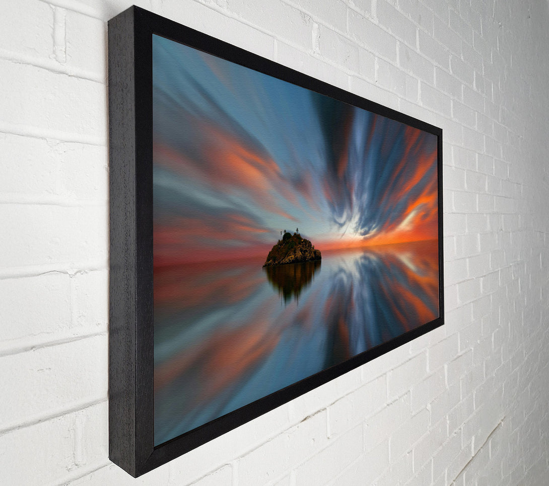  A Canvas Print of Orange Sky Reflection Canvas Print