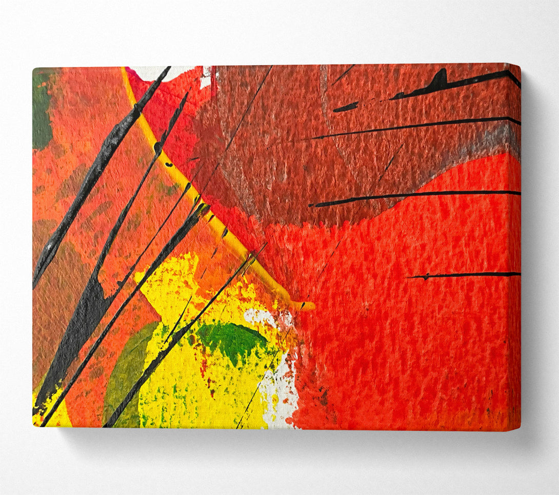  A Canvas Print of Crimson And Black Strokes Canvas Print