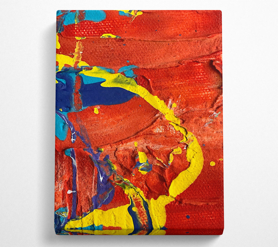  A Canvas Print of Red Abstract Expressionism Canvas Print