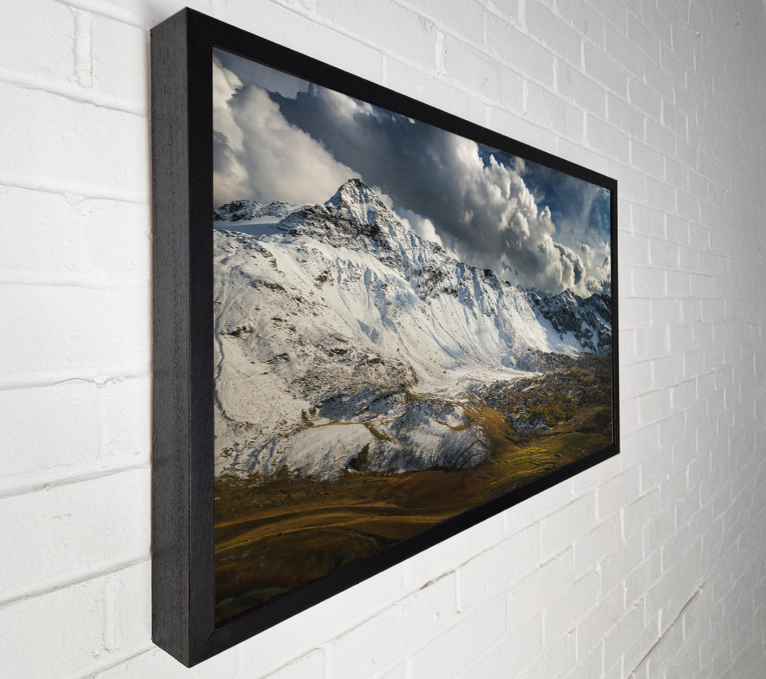  A Canvas Print of White Peaks And Clouds Canvas Wall Art