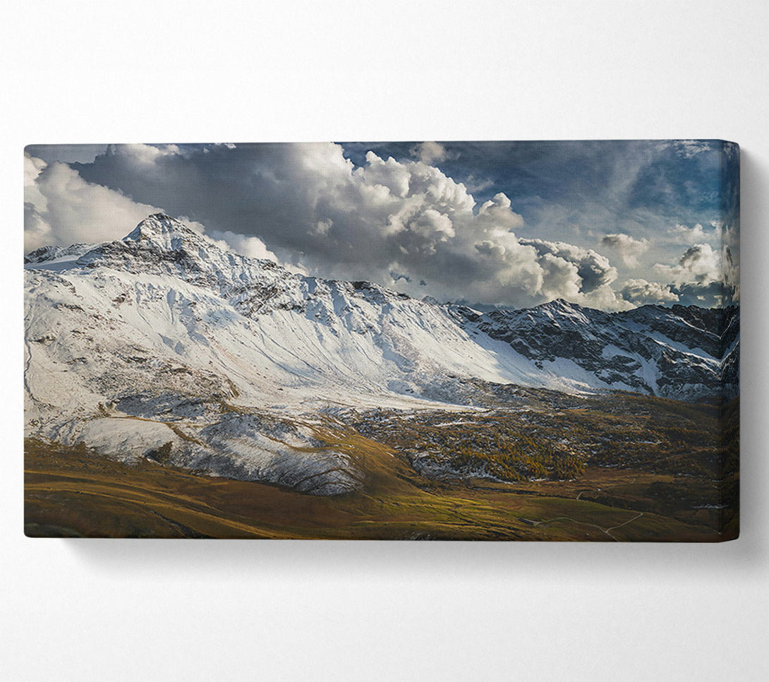  A Canvas Print of White Peaks And Clouds Canvas Wall Art