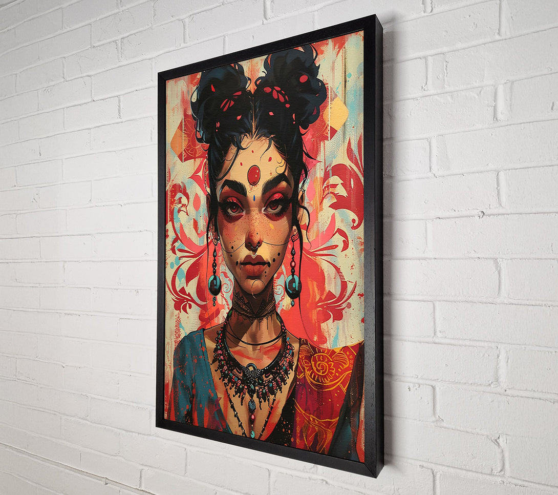  A Canvas Print of Crimson Adorned Beauty Canvas Art