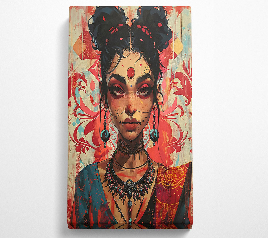  A Canvas Print of Crimson Adorned Beauty Canvas Art