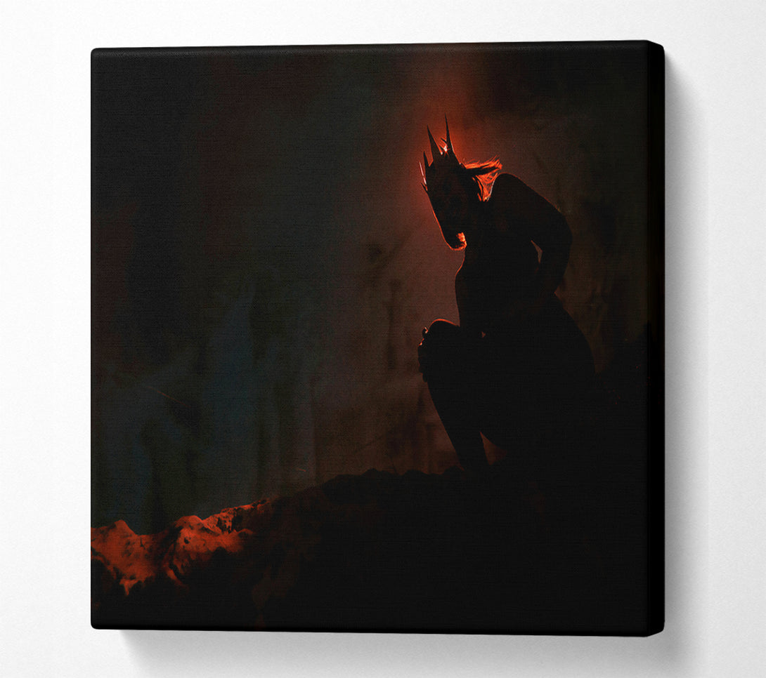  A Canvas Print of Crimson Crowned Shadow Canvas Wall Art