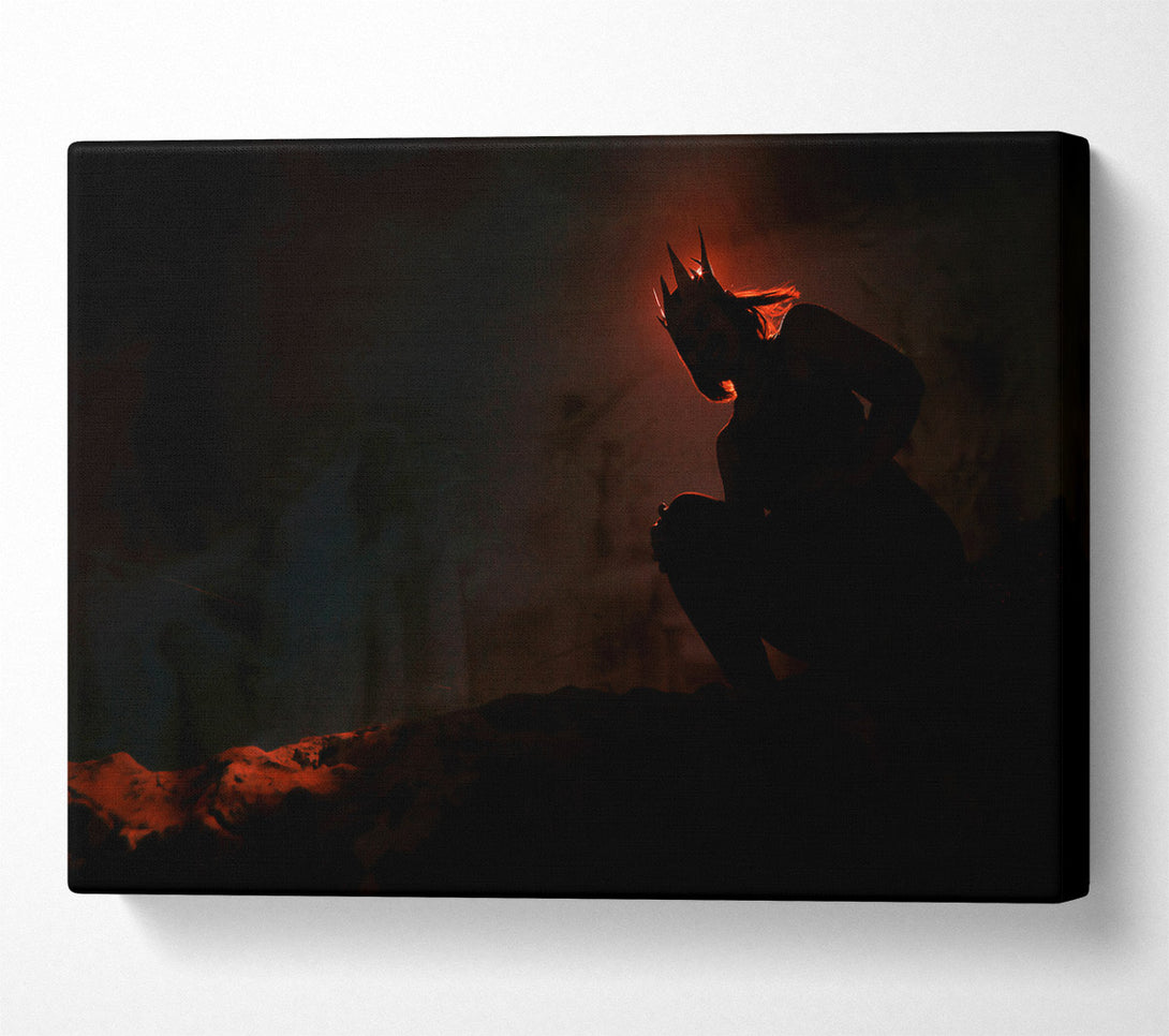  A Canvas Print of Crimson Crowned Shadow Canvas Wall Art