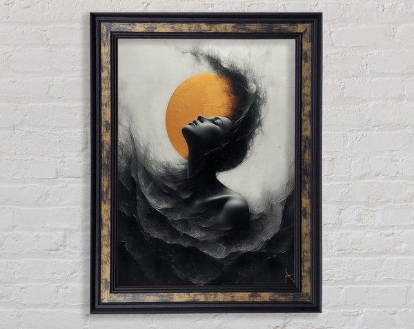 Whip Back Hair Framed Print