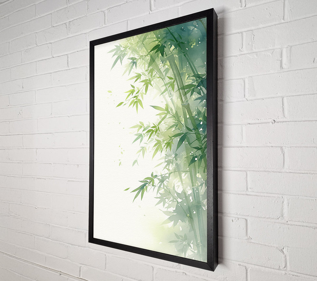  A Canvas Print of Green Bamboo Grove Canvas Print