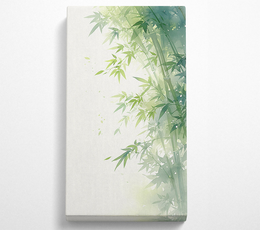 A Canvas Print of Green Bamboo Grove Canvas Print