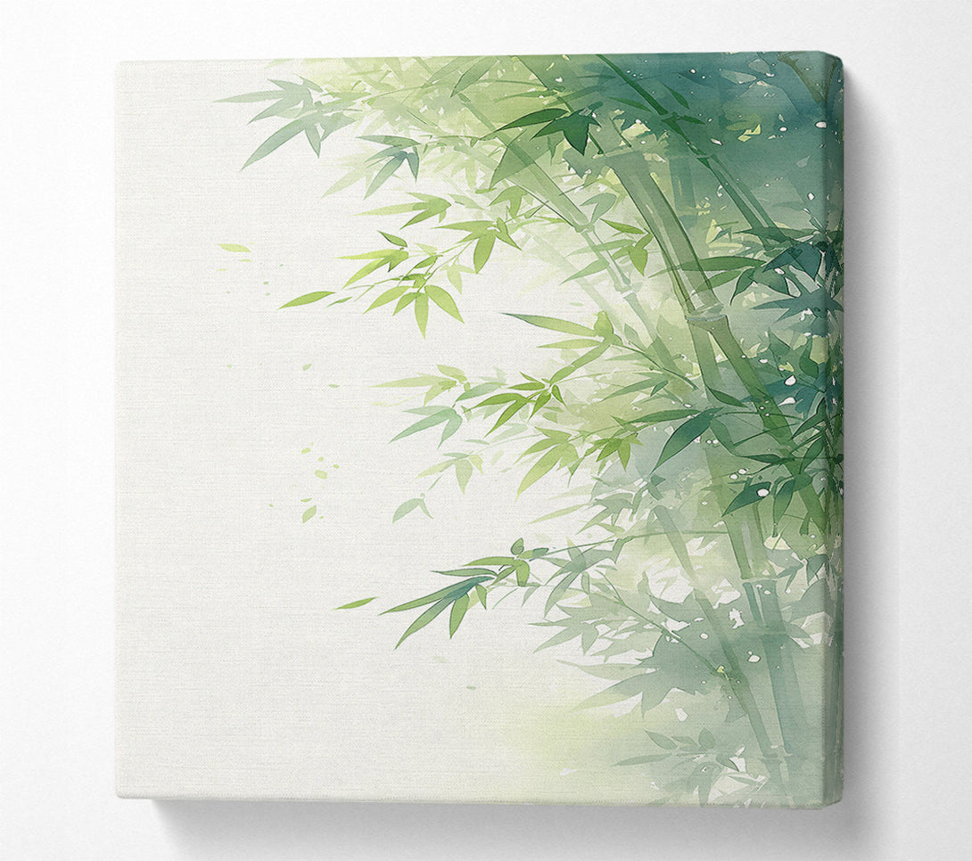  A Canvas Print of Green Bamboo Grove Canvas Print
