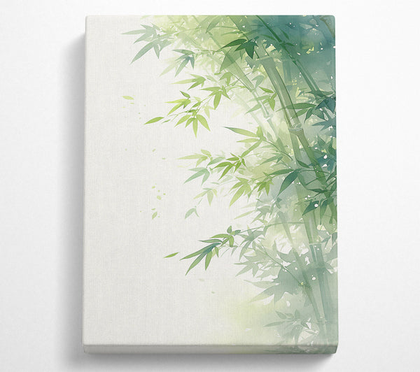  A Canvas Print of Green Bamboo Grove Canvas Print