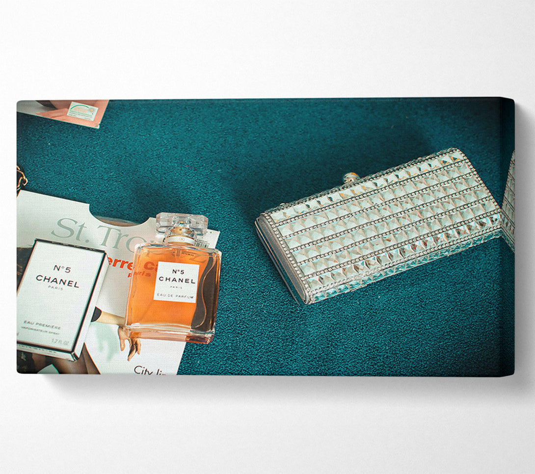  A Canvas Print of Teal And Amber Glamour Canvas Art
