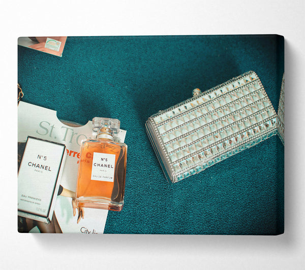  A Canvas Print of Teal And Amber Glamour Canvas Art
