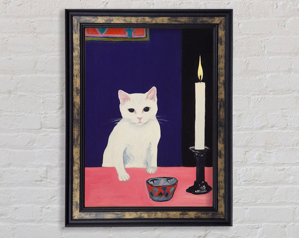 Walnut Candle Still Life Framed Print
