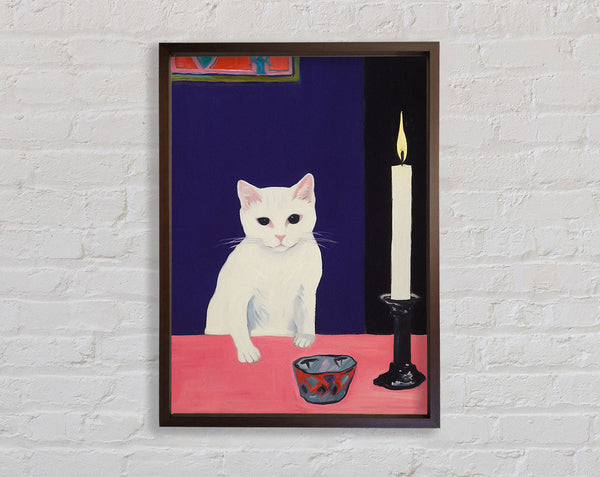 Walnut Candle Still Life Framed Print