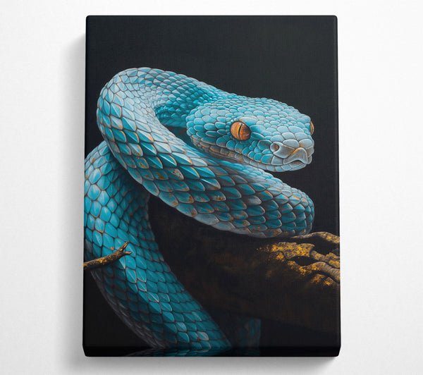  A Canvas Print of Azure Serpent'S Gaze Canvas Wall Art