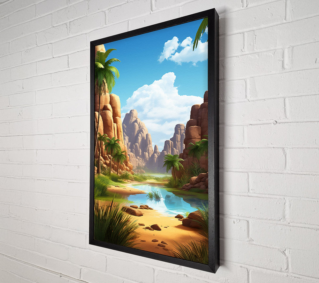  A Canvas Print of Azure Oasis Canyon Canvas Print
