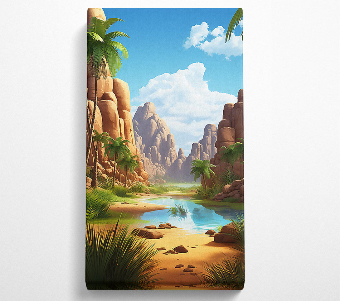  A Canvas Print of Azure Oasis Canyon Canvas Print