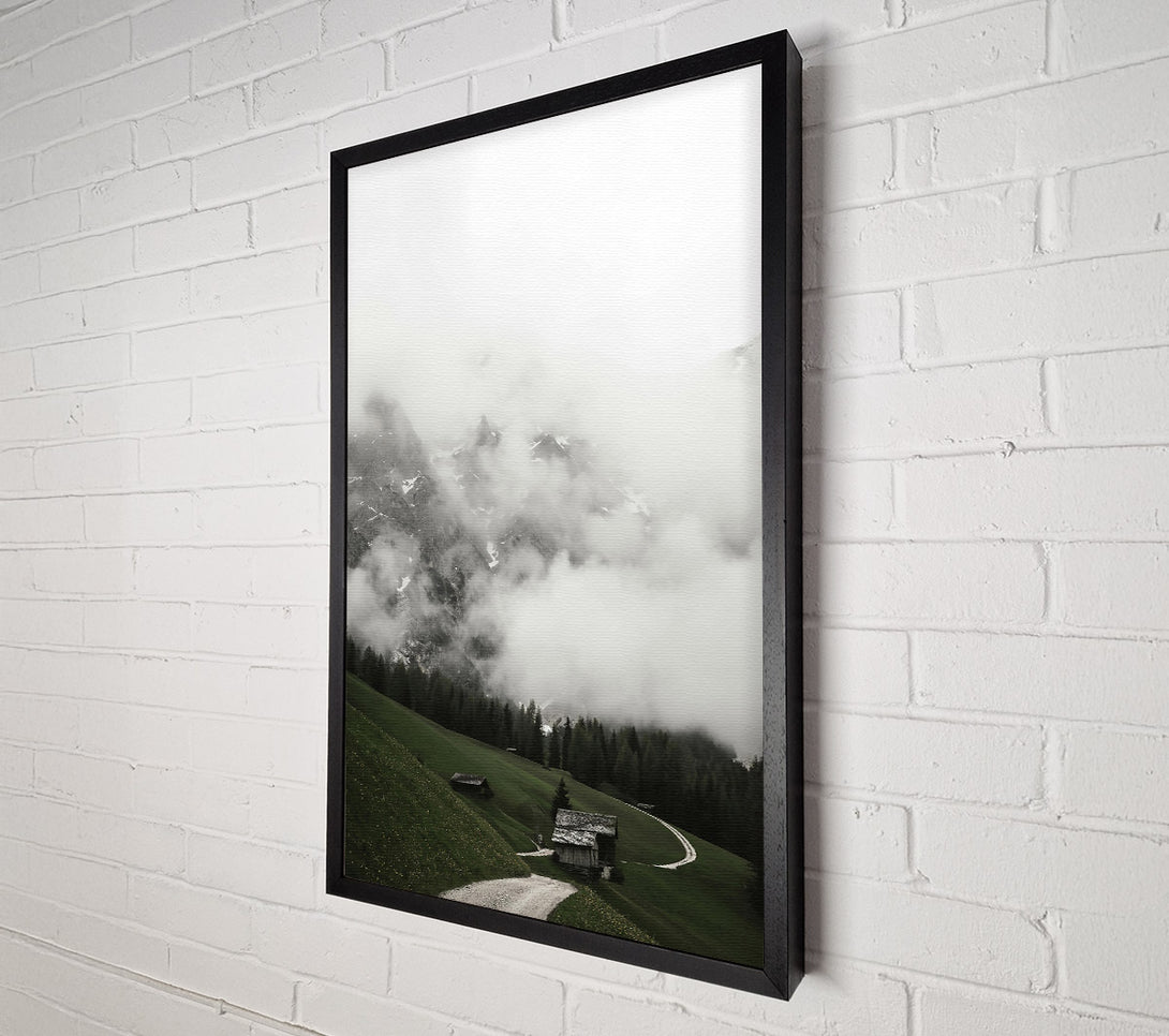  A Canvas Print of Green Mist Mountain Path Canvas Wall Art