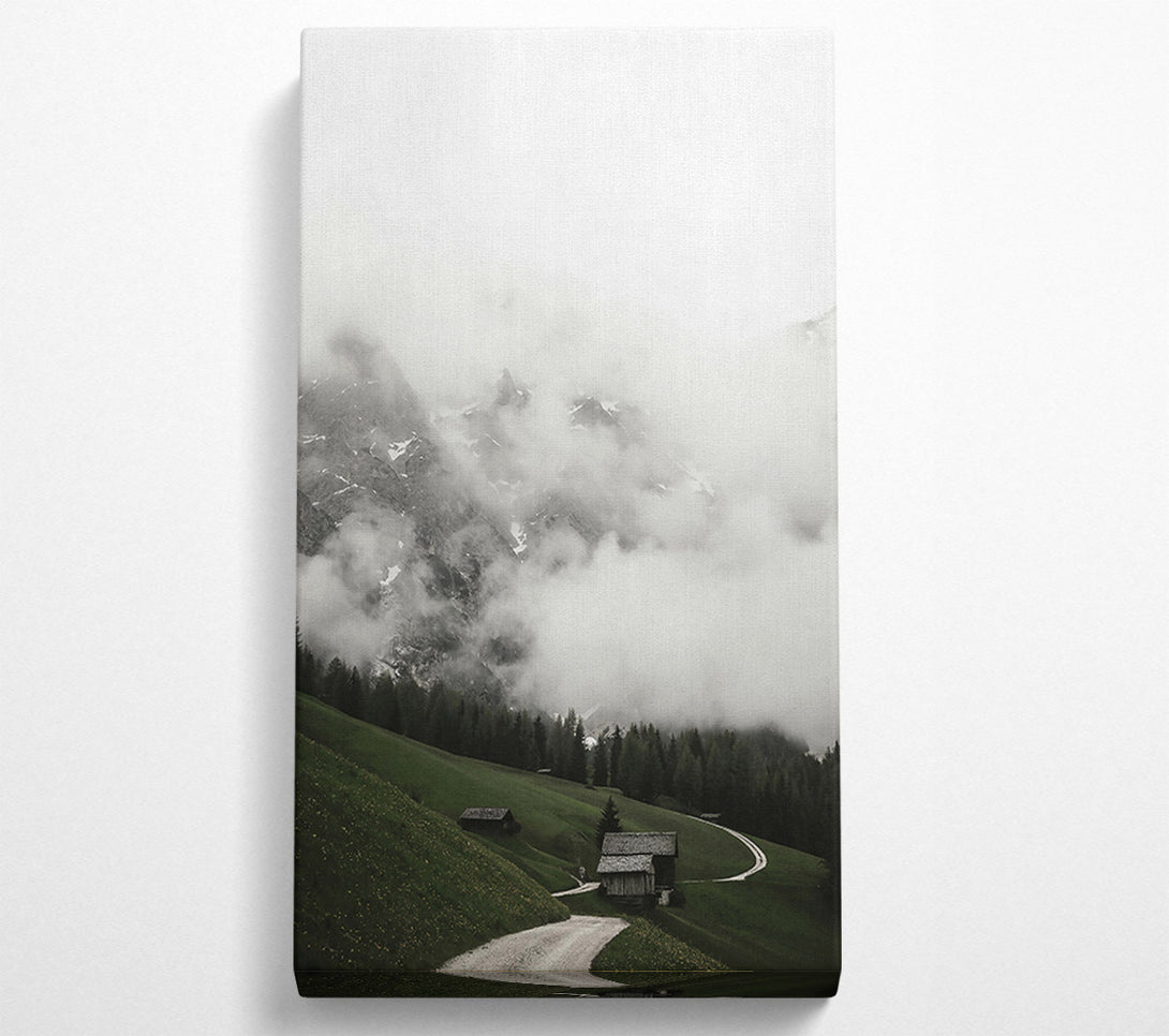  A Canvas Print of Green Mist Mountain Path Canvas Wall Art