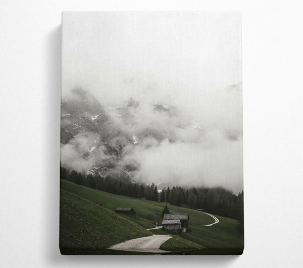  A Canvas Print of Green Mist Mountain Path Canvas Wall Art