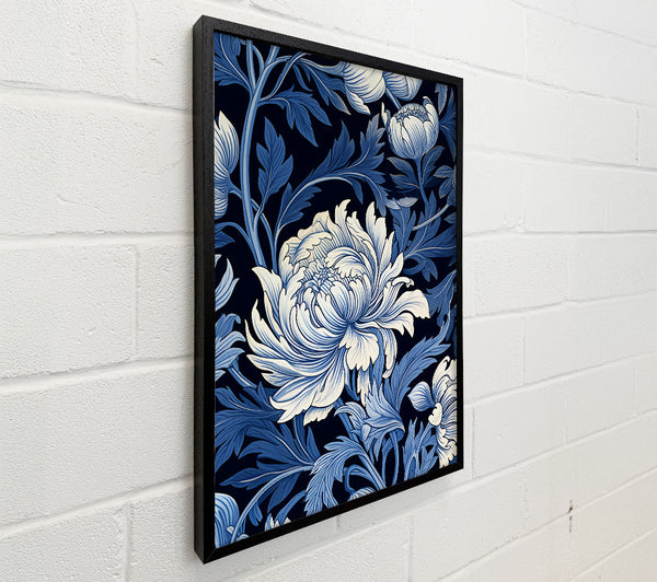 White Flowers Blue Leaves