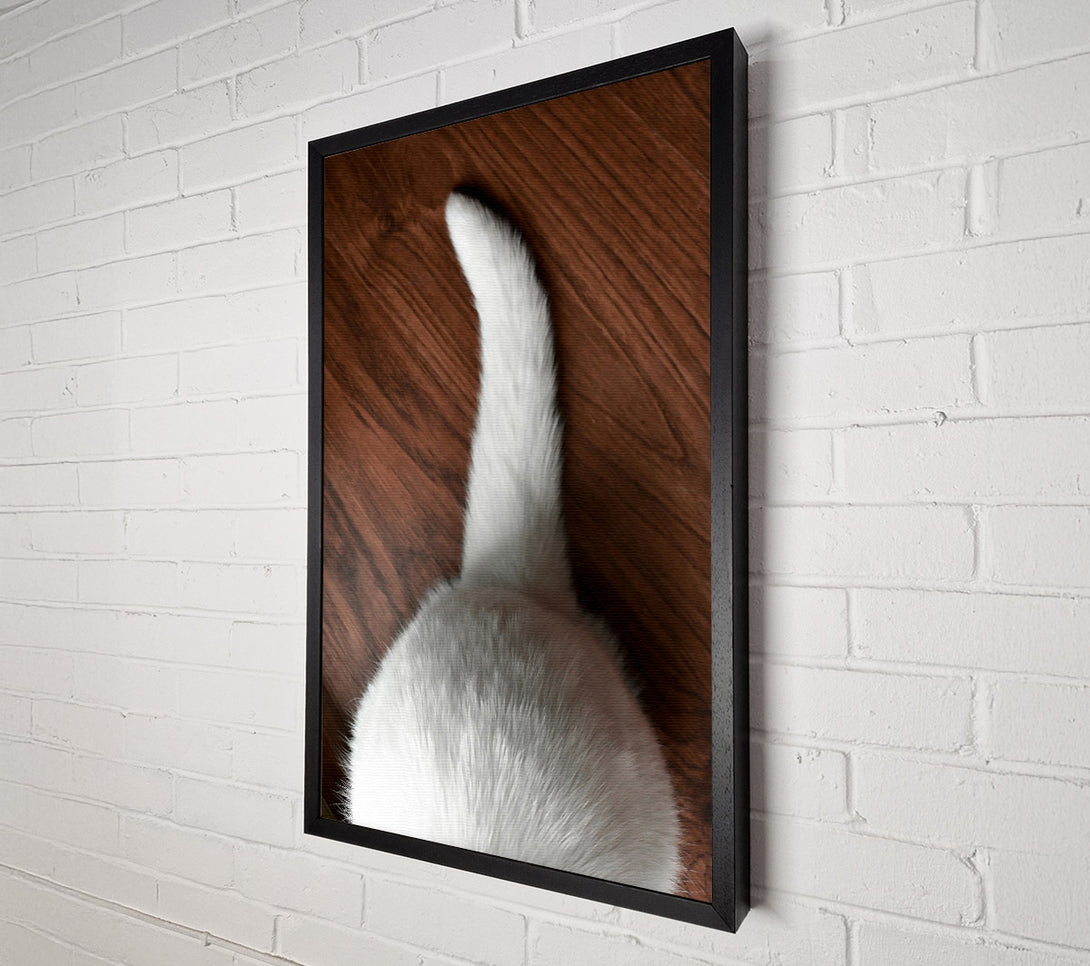  A Canvas Print of White Fur On Brown Floor Canvas Wall Art