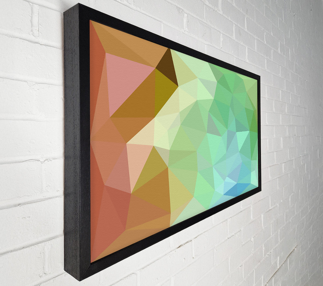  A Canvas Print of Green Geometric Abstract Canvas Print