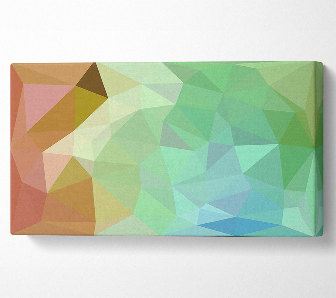  A Canvas Print of Green Geometric Abstract Canvas Print
