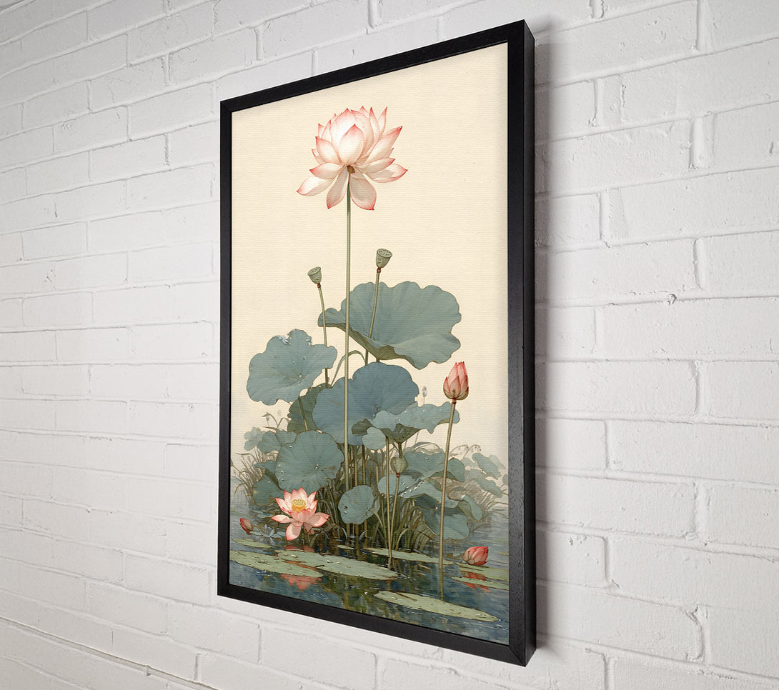  A Canvas Print of Pink Lotus Pond Canvas Print