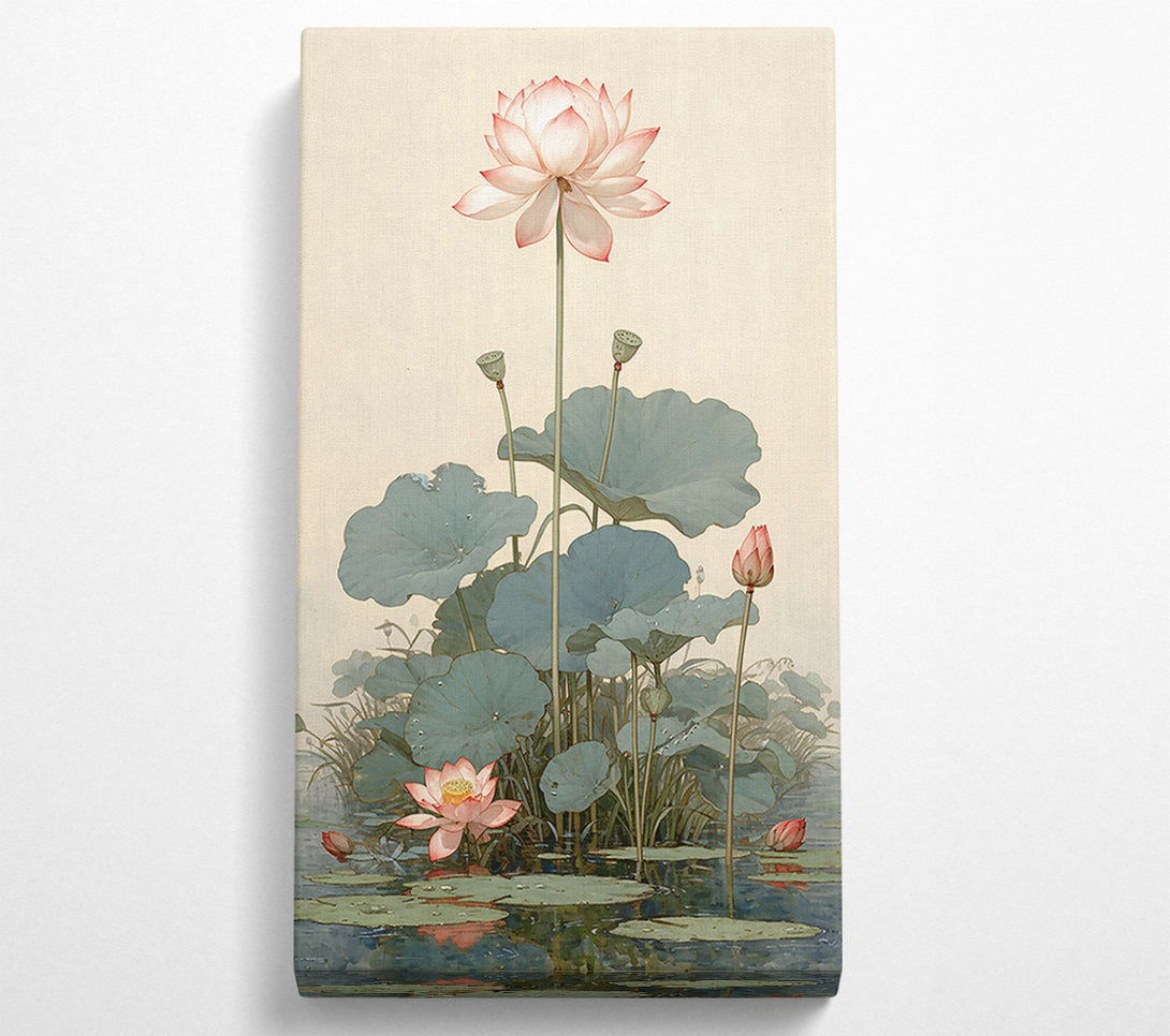  A Canvas Print of Pink Lotus Pond Canvas Print