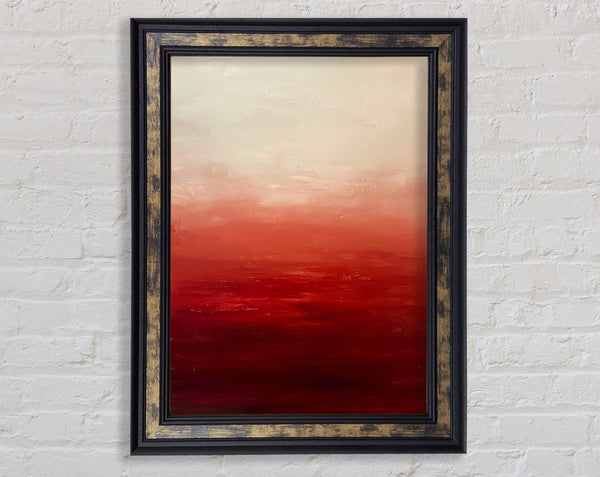 Walnut To Red Flow Framed Print