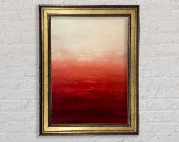 White To Red Flow Framed Print