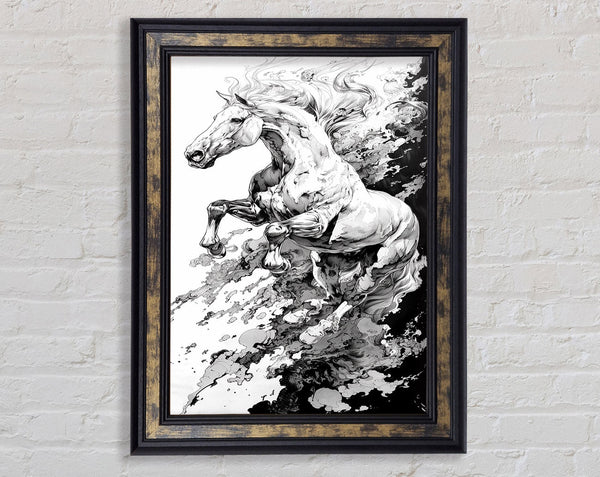Wicked Horse Run Framed Print
