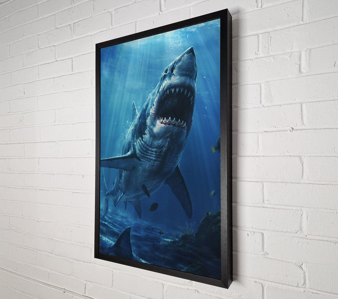  A Canvas Print of Blue Jaws Of The Deep Canvas Wall Art