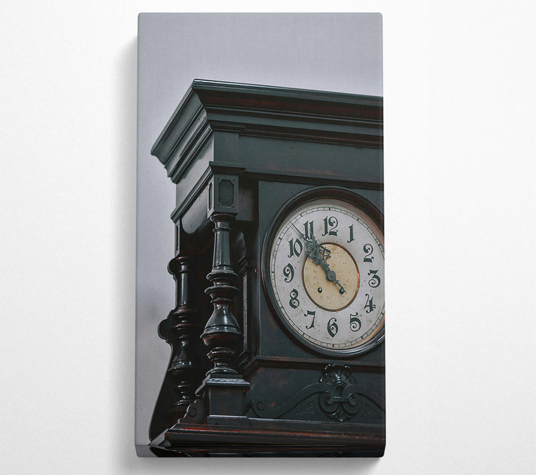  A Canvas Print of Black Antique Clock Face Canvas Print