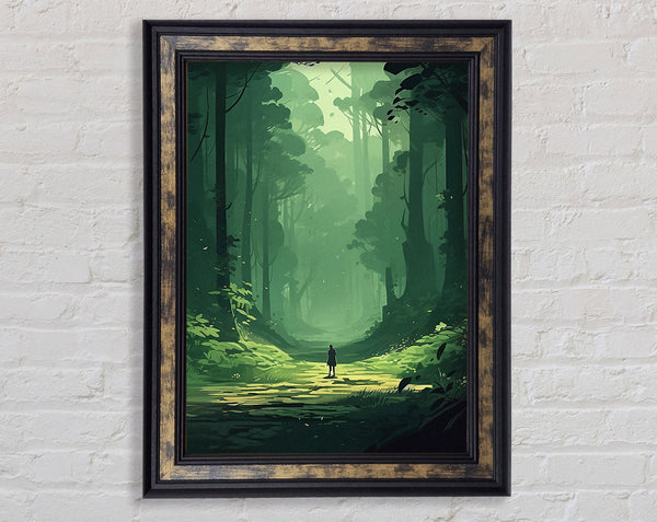 Wide Forest Walk Framed Print