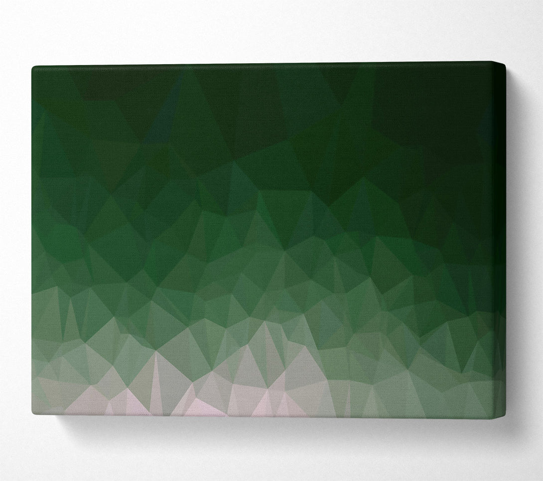  A Canvas Print of Emerald Green Abstract Canvas Wall Art