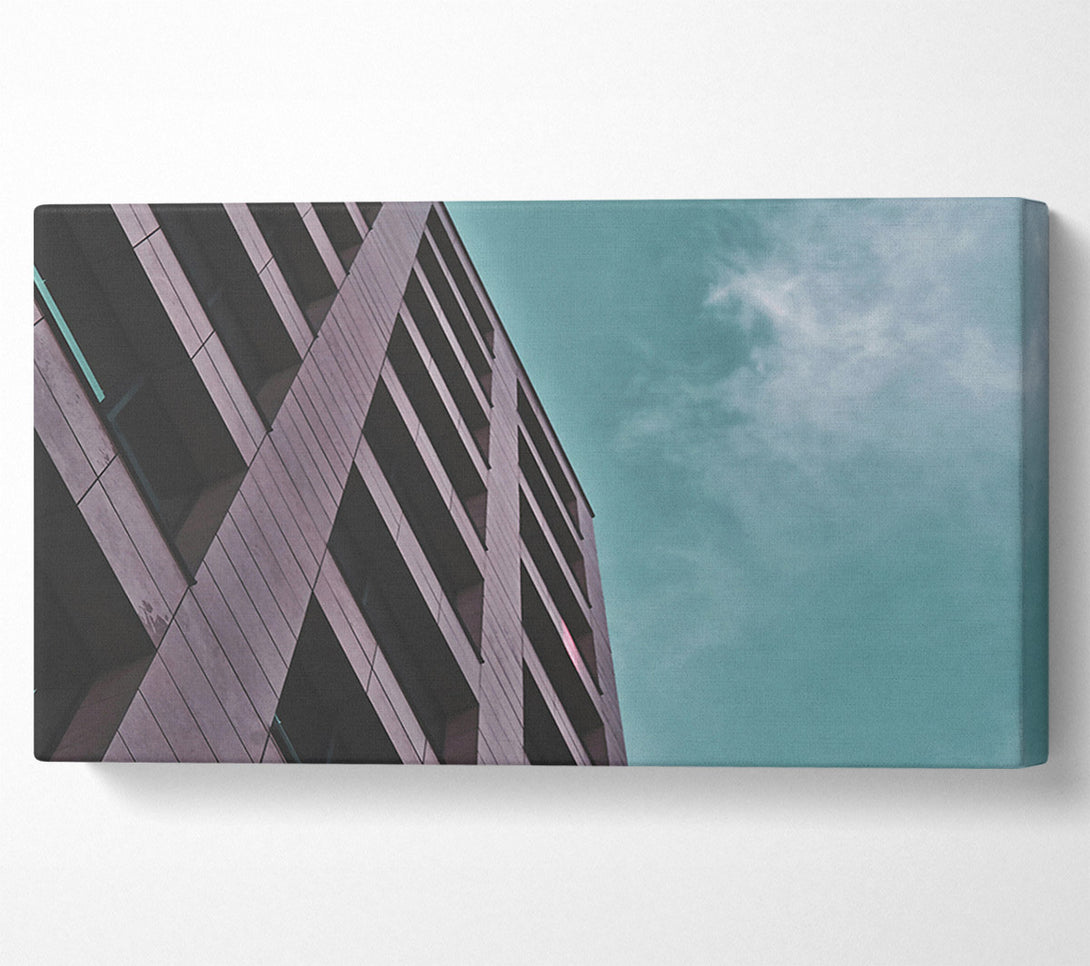  A Canvas Print of Teal Sky Windows Canvas Wall Art