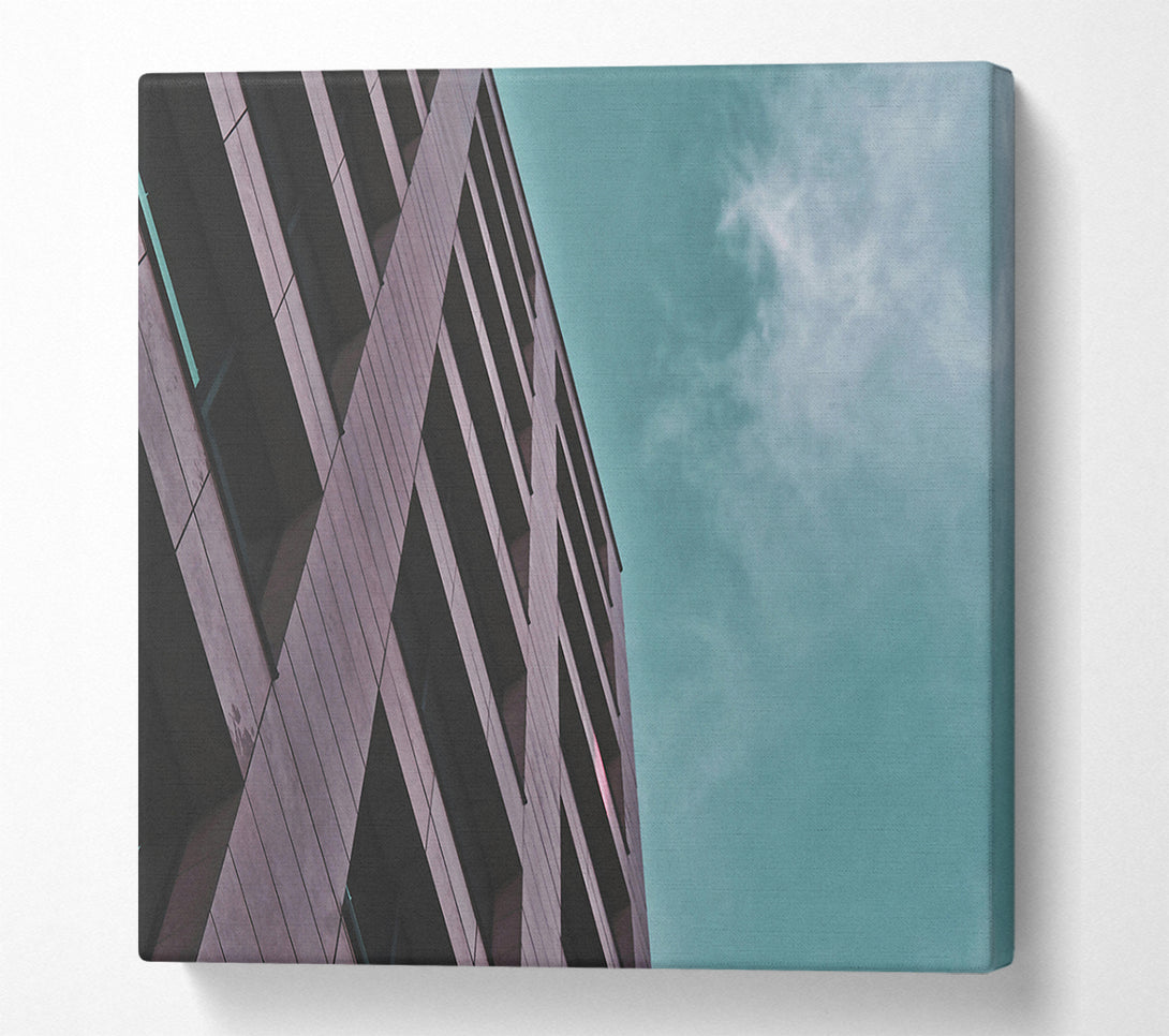  A Canvas Print of Teal Sky Windows Canvas Wall Art