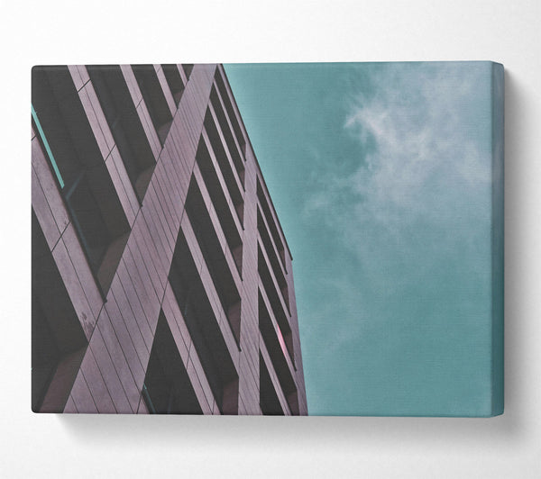  A Canvas Print of Teal Sky Windows Canvas Wall Art