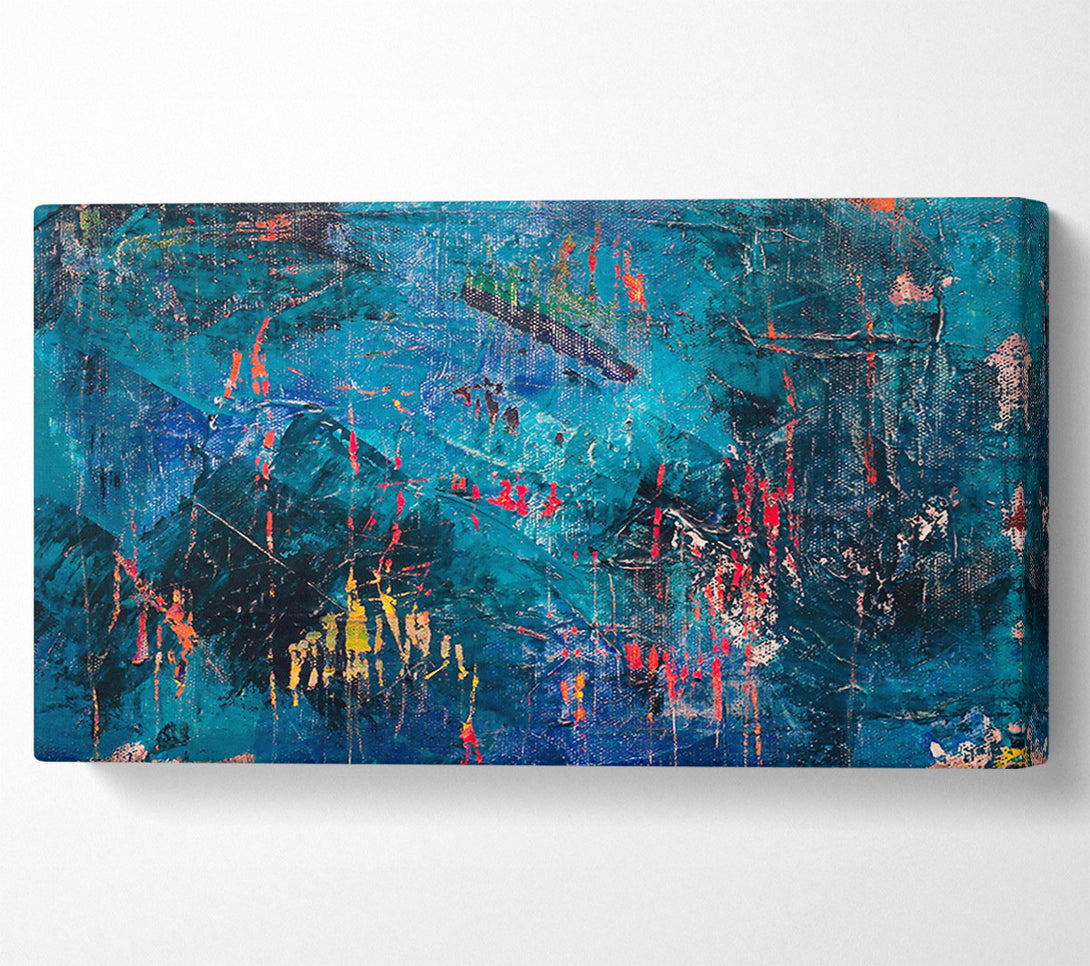  A Canvas Print of Teal Dreamscape Layers Canvas Wall Art