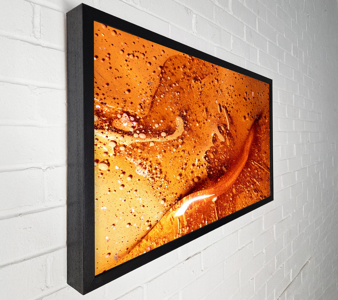  A Canvas Print of Amber Swirls And Dots Canvas Art