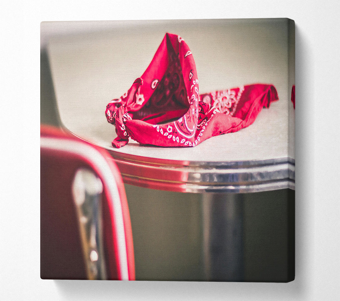  A Canvas Print of Crimson Bandana Droop Canvas Print