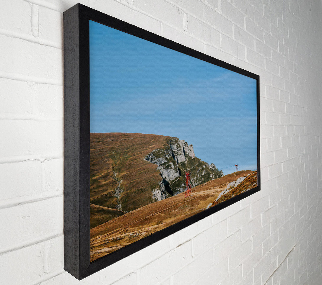  A Canvas Print of Blue Sky Mountain View Canvas Print