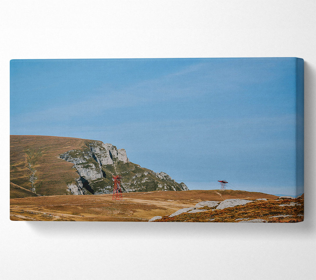  A Canvas Print of Blue Sky Mountain View Canvas Print