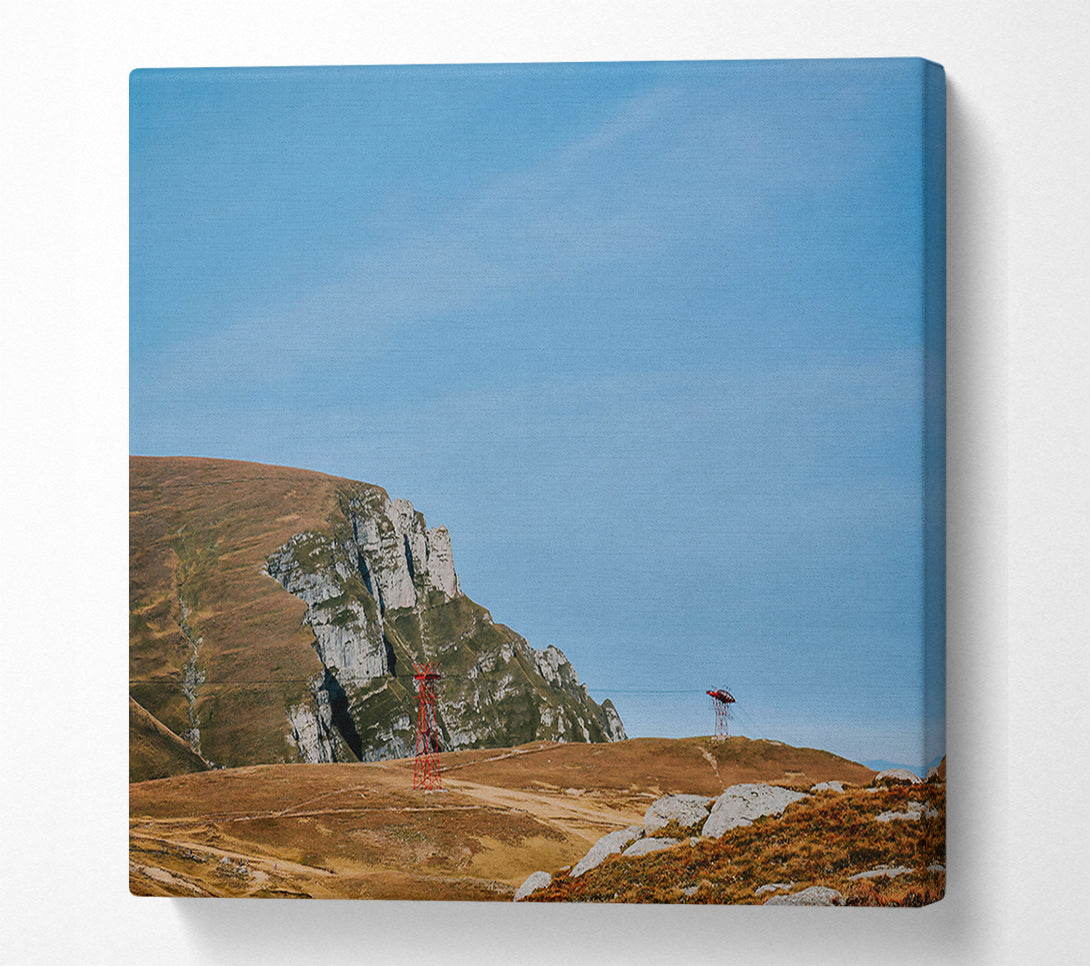  A Canvas Print of Blue Sky Mountain View Canvas Print