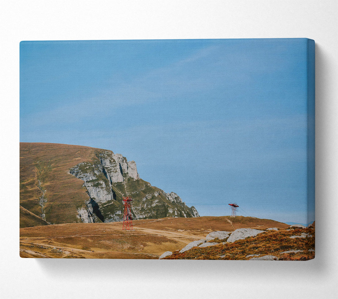  A Canvas Print of Blue Sky Mountain View Canvas Print